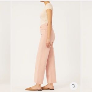 DL1961 Hepburn Wide Leg High Rise Rose Vale Corduroy Pants, Size 29
